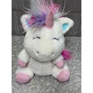 Hugs & Cuddles Unicorn Plush Stuffed Animal Toy Rainbow Hair Kids LIGHTS UP!!